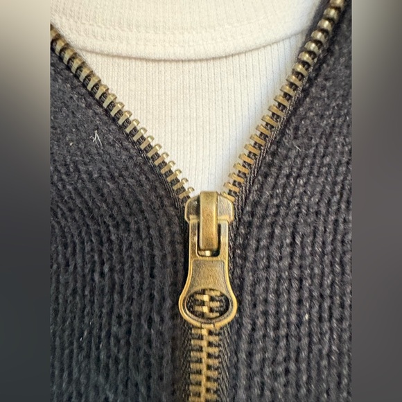 Vintage Born Primitive Cotton Blend Black Hooded Cardigan Sweater - Picture 6 of 9